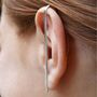 Sterling Silver Bar Ear Cuff Stud Earring, thumbnail 2 of 7