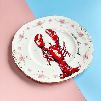 You're My Lobster Vintage Cake Plate Wall Decor, 3 of 5