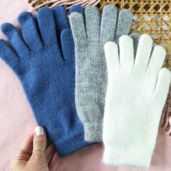Personalised Hearts Cashmere Wool Warm Winter Gloves, 5 of 10