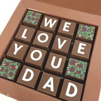 Love You Dad Chocolates With Personalised Message, 7 of 9