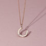 Personalised Birthstone Horseshoe Necklace, thumbnail 4 of 12