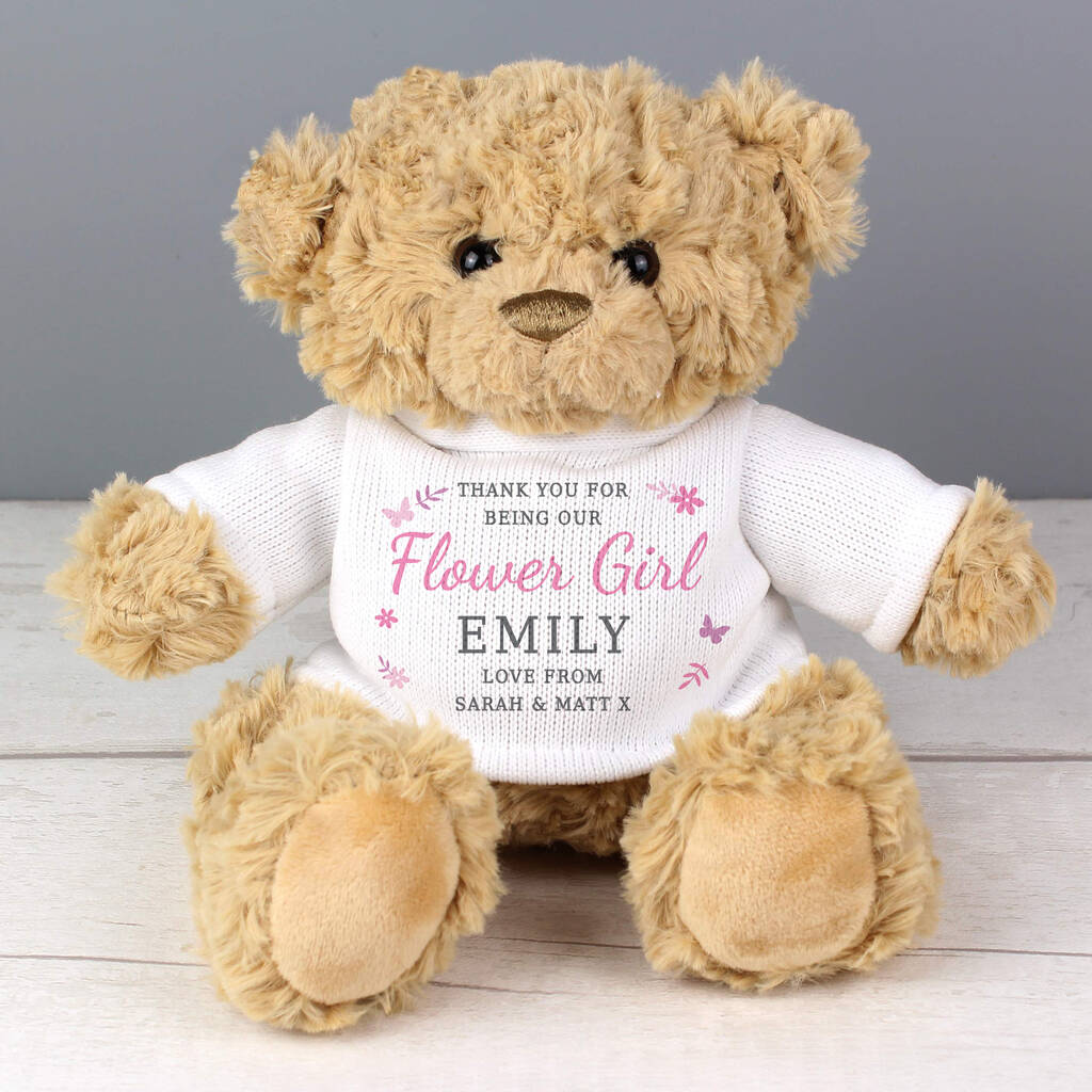 Personalised Teddy Bear, Pink, 1 of 3