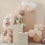 Peach, White And Rose Gold Balloon Arch, thumbnail 1 of 3