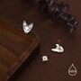 Sphynx Cat Stud Earrings In Sterling Silver, thumbnail 5 of 11