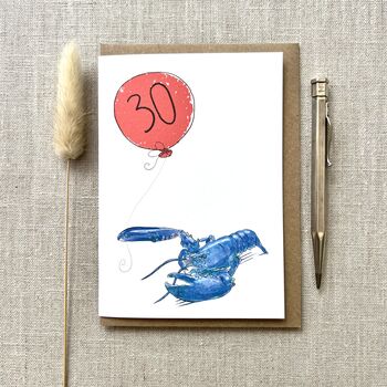 Personalised Lobster Birthday Card, 2 of 5