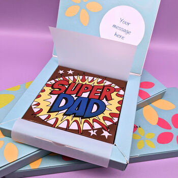 Personalised Super Dad Father's Day Chocolate For Dads, 3 of 6
