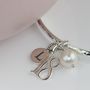 Personalised Birthday And Freshwater Pearl Bangle, thumbnail 2 of 10