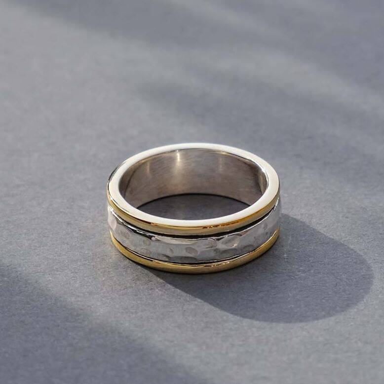 Daydreamer Unisex Silver Spinning Ring, 1 of 12