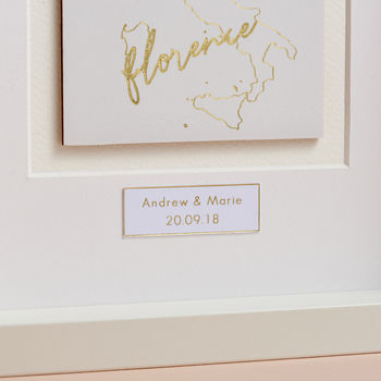 Personalised Gold Foil Line Map Picture, 4 of 5