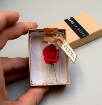 Tiny Paper Rose In A Bottle Personalised Gift, 6 of 9