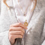 Blooming Lotus Moonstone Necklace In 18k Gold Vermeil, thumbnail 5 of 8