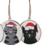 Cat Christmas Tree Decorations Set, thumbnail 3 of 3