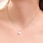 Sterling Silver Delicate Genuine Freshwater Pearl Pendant Necklace, thumbnail 6 of 11
