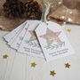 Pack Of Six Vintage Star Ireland Christmas Gift Tags, thumbnail 1 of 5