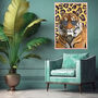 Custom Leopard Print Tiger Animal Art, thumbnail 3 of 7