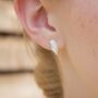 Sterling Silver Crystal Wing Stud Earrings, thumbnail 1 of 6