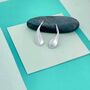 Angular Teardrop Sterling Silver Earrings, thumbnail 3 of 5