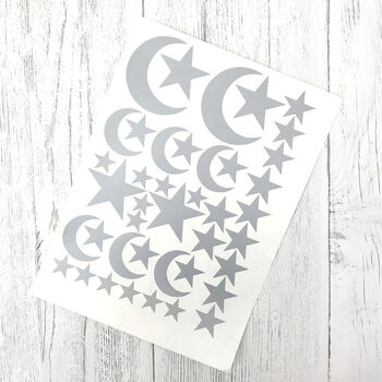 Small Star And Moon Wall Stickers, 2 of 3