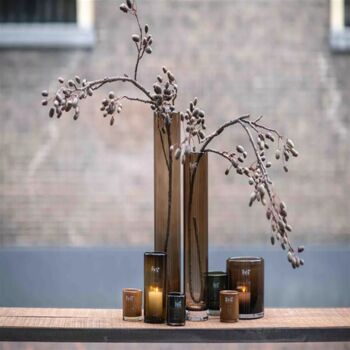 Glass Cylinder Vase C8 Topaz, 4 of 5