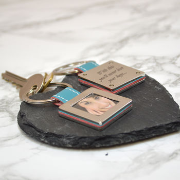 Personalised Square Shaped Photo Key Ring, 2 of 2