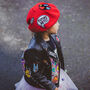 Kids Personalised French Style Beret Hat With Patches, thumbnail 1 of 12