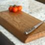 Personalised Solid Oak Chamfered Edge Chopping Board, thumbnail 5 of 8