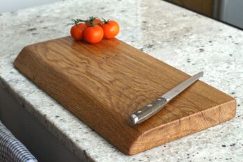 Personalised Solid Oak Chamfered Edge Chopping Board, 5 of 8