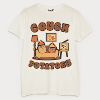 Couch Potatoes Men's Slogan T Shirt, 4 of 4