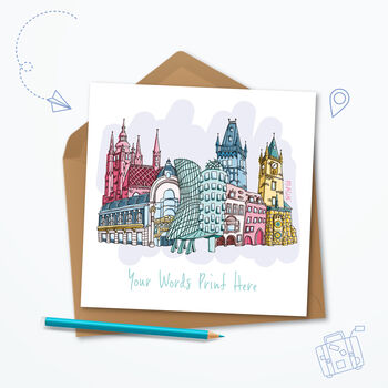 Personalised Prague Greeting Card, 2 of 4