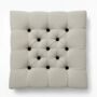 Upholstered Linen Square Footstool With Contrast Button Tufting, thumbnail 12 of 12