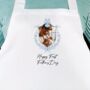 Personalised Dad And Father's Day Blue Crest Photo Apron, thumbnail 3 of 12
