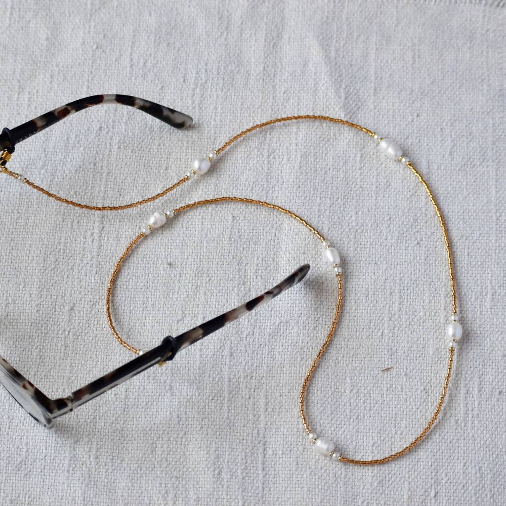 Glasses Chains With Authentic Pearls By Jiya Jewellery