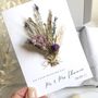 Wedding Card Personalised Dried Flower Mini Bouquet, thumbnail 1 of 11