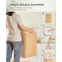 Foldable Bamboo Laundry Basket With Lid, thumbnail 5 of 6