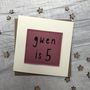Personalised Felt Birthday Girl Name And Age Card, thumbnail 2 of 2