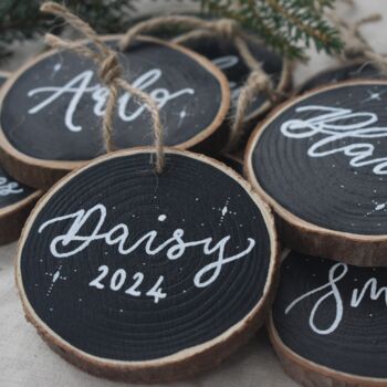 Personalised Christmas Tree Decoration Bauble, 3 of 10