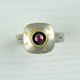 Silver, Finegold And 18ct Ruby Ring, thumbnail 2 of 5