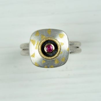 Silver, Finegold And 18ct Ruby Ring, 2 of 5