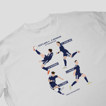 Scotland Vs Denmark World Cup Qualifier Oversized T Shirt, 3 of 10
