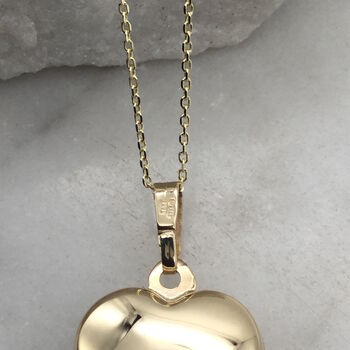 9ct Solid Gold Heart Locket Necklace, 5 of 8