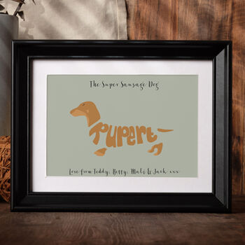 Personalised Dachshund Print, 10 of 12