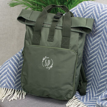 Eucalyptus Personalised Rucksack With Initials, 3 of 6