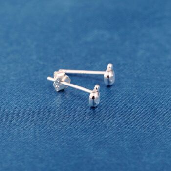Tiny Bear Sterling Silver Stud Earrings, 6 of 7
