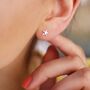 Sterling Silver Tiny Starfish Stud Earrings, thumbnail 1 of 6
