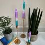 'Lavender Fields' Dip Dye Dinner Candle Trio, thumbnail 1 of 7