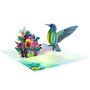 Pop Up 3D Blank Card Tropical Hummingbird, thumbnail 1 of 7