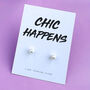 'Chic Happens' Freshwater Pearl Stud Earrings, thumbnail 1 of 3