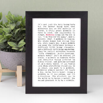 Midwife Quotes Gift Print, 2 of 7