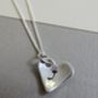 Silver Shaped Personalised Heart Charm Necklace, thumbnail 2 of 6