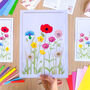 Wildflower Meadow Triptych Picture Craft Kit | Spring Home Decor, thumbnail 5 of 7